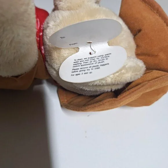 Wishpets Amigo Cowboy Teddy Bear Plush 2003 Fringed Hat & Vest W/Tags Vintage - Picture 7 of 7